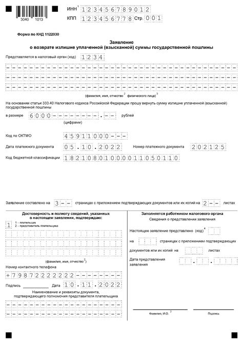 Как и когда можно подать заявление о возврате госпошлины