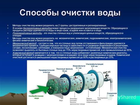 Методы очистки и восстановления