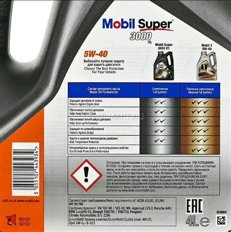 Особенности вязкости масла 5w40