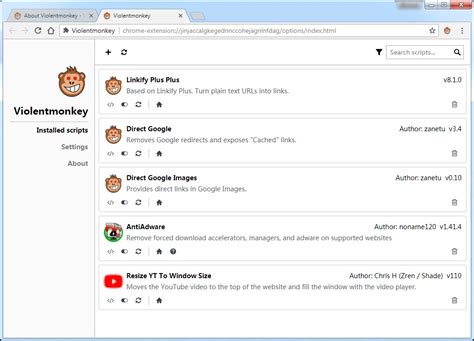 Примеры полезных пользовательских скриптов для расширения Violentmonkey
