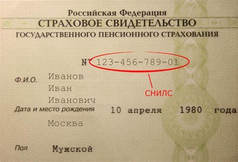 Структура номера СНИЛС