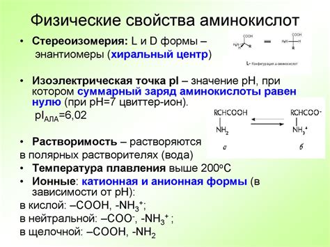 Уникальные свойства аминокислот и витаминов